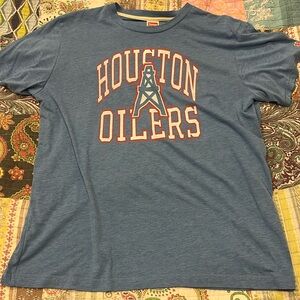 HOMAGE Blue Houston Oilers Short Sleeve Tee